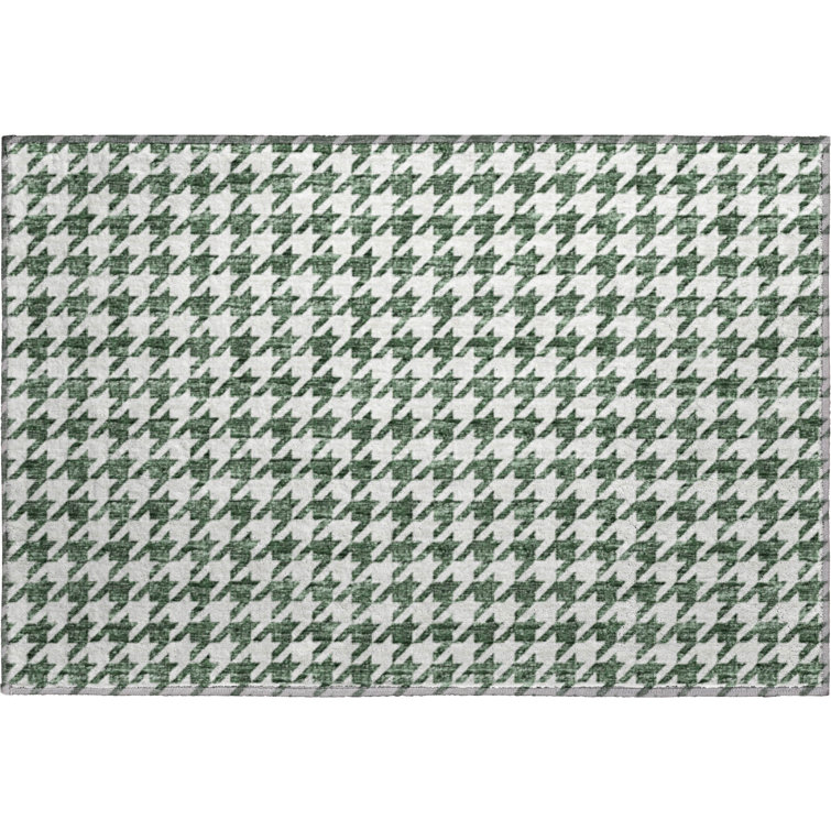 Premium Machine Washable Paullette AMF137 Green Rug