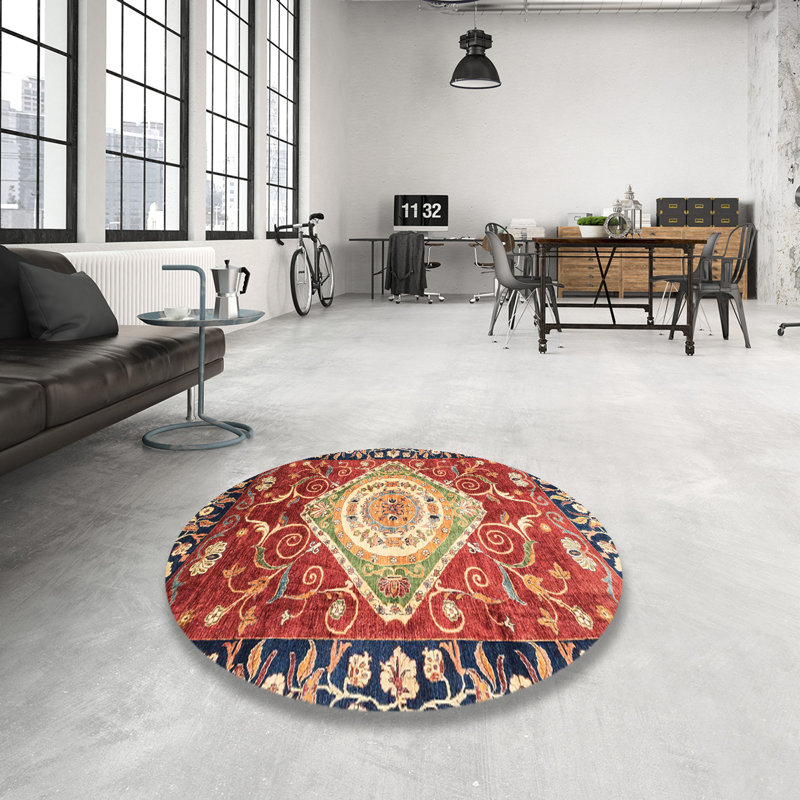 Abstract Indoor Rug, Round 4'