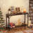 39.4" Console Table With Power Outlet, Entryway Table With Storage Shelves, Desk-1575172670