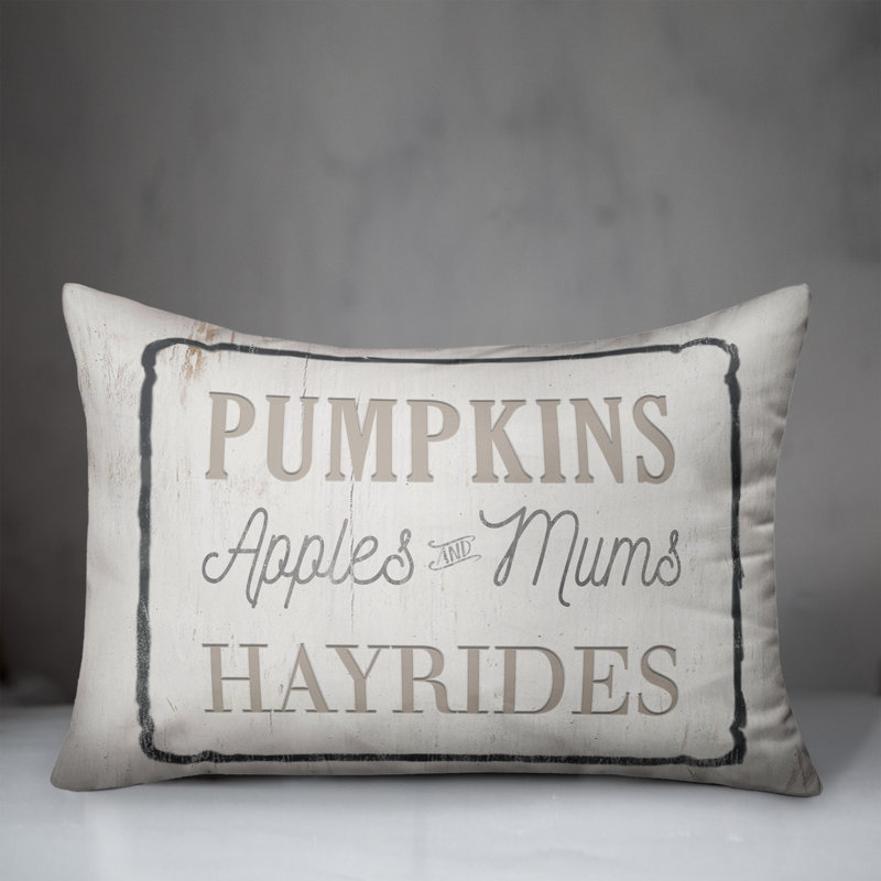  Pumpkins and Hayrides Rectangular Pillow Cover & Insert