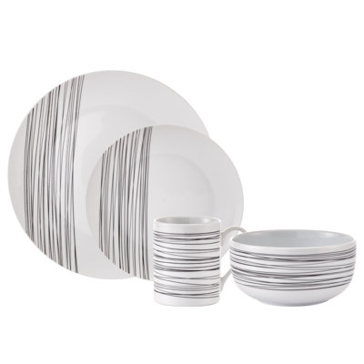 Salonis Piece Porcelain China Dinnerware Set - Service for 4