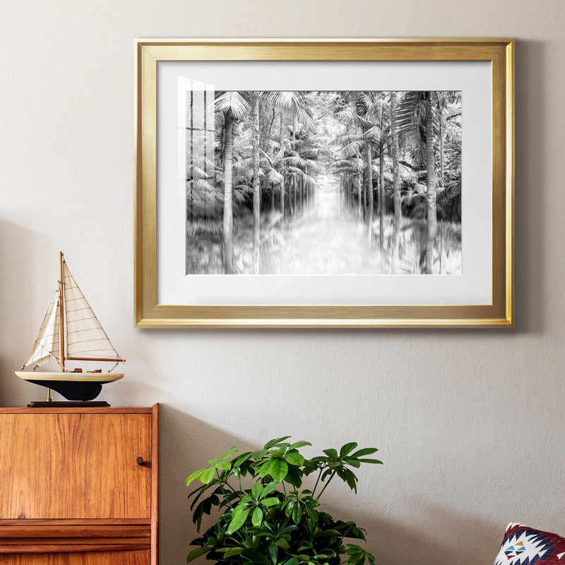 Azores Reflection - Photographie avec cadre photo, Or, H 18,5 po x l 24,5 po x P 1,5 po
