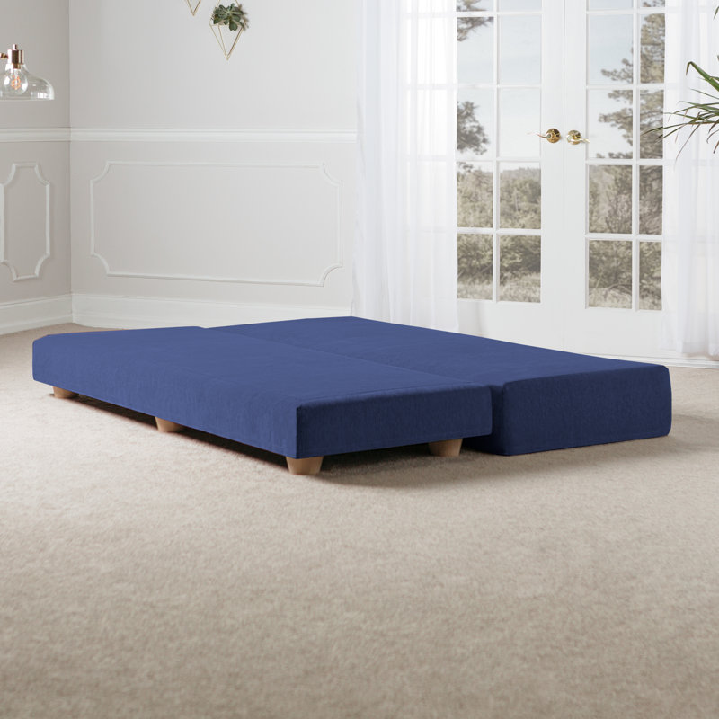 Frohna Daybed Fold-Out Queen-Size Mattress - Premium Chenille, Navy