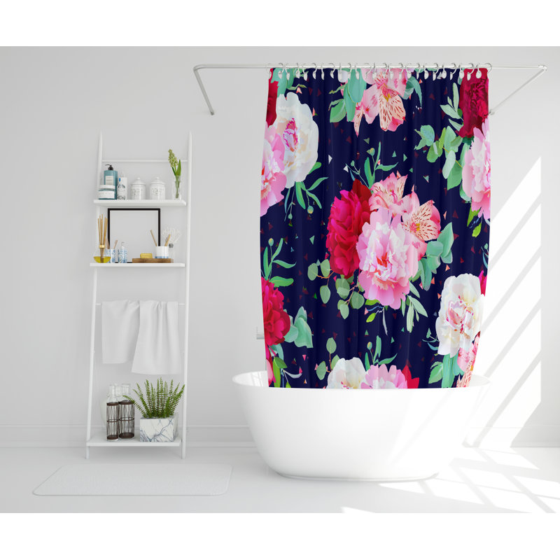 Yussuf Polyester Shower Curtain, 177cm H x 177cm W