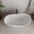 55" Streamline Soaking Glossy White Freestanding Tub With Internal Drain-108964774