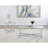 Linda Chrome Glass Top Coffee Table
