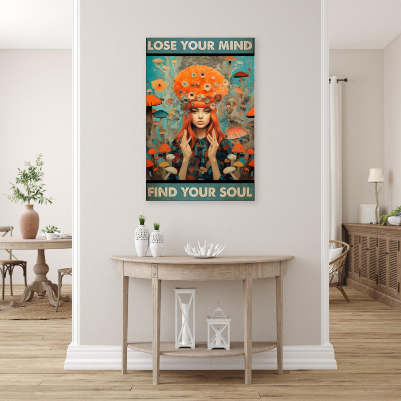 «Mushroom Lose Your Mind», impression sur toile, H 36 po x l 24 po x P 1,25 po