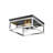 Transitional 2 Light Chrome and Black Square Flsou Mount-1976606652
