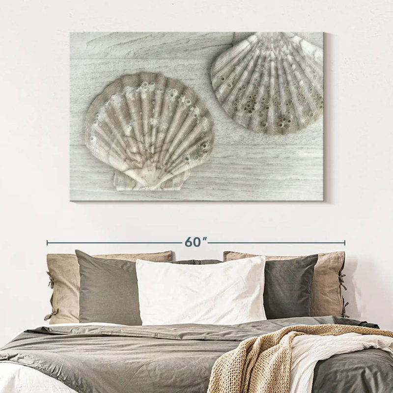 Aletra Two King Scallop Shells, 34" H x 51" W