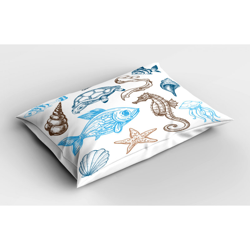 Fish Polyester Sham Set, Twin
