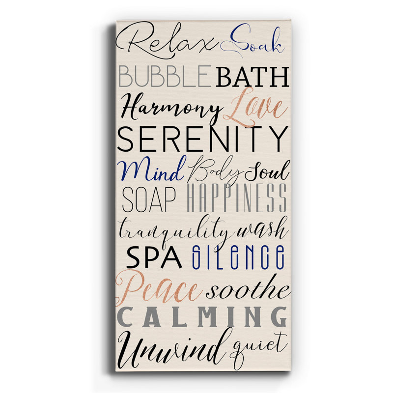 " Bath Expressions ", 24" H x 12" W x 1" D