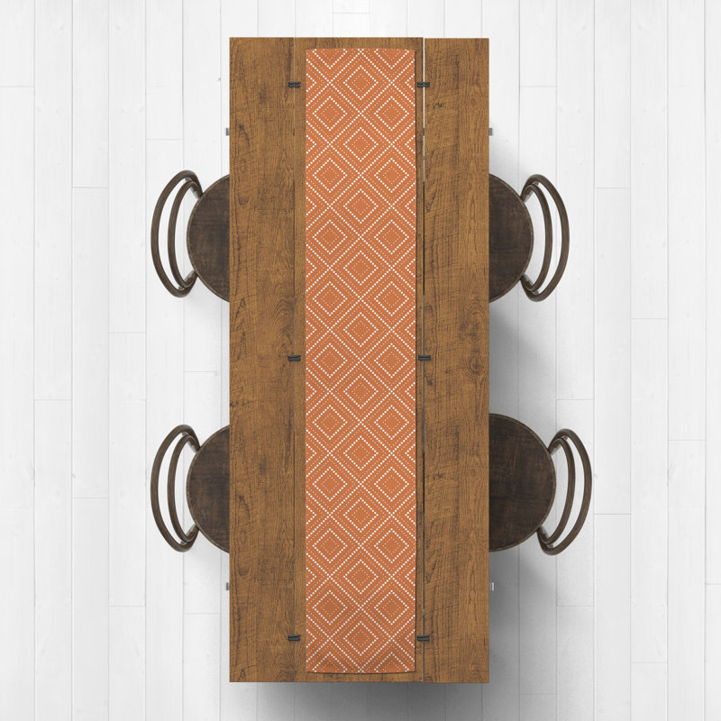 Chemin de table Auric, 90 po x 16 po, Orange