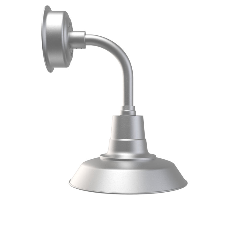 Paulina LED Barn Light, 22.25" H x 12" W x 17.78" D, Galvanized Silver