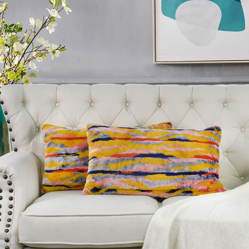 Housse de coussin lombaire Multi Jacquard, Orange