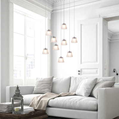 Atkin 9 - Light Nickel Cluster Pendant