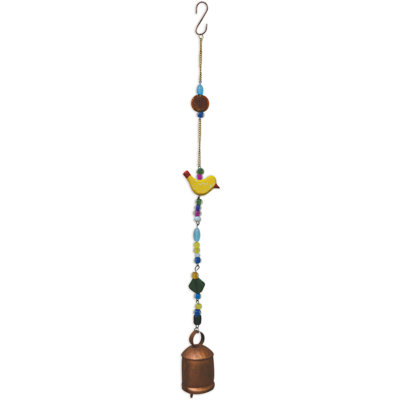 India Bell with Bird Dangler
