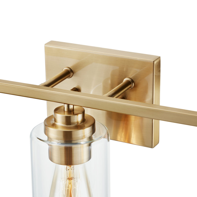 Quitterie - Éclairage pour meuble-lavabo, Or, Clear, 3