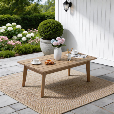 Solid Acacia Wood four leg single Coffee Table