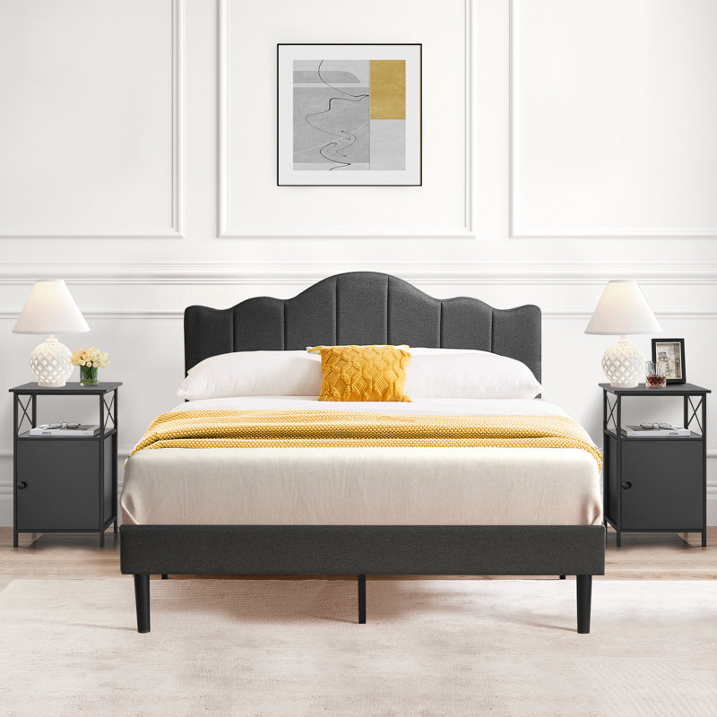 Ensemble de chambre à coucher Kempst, Noir, Grand