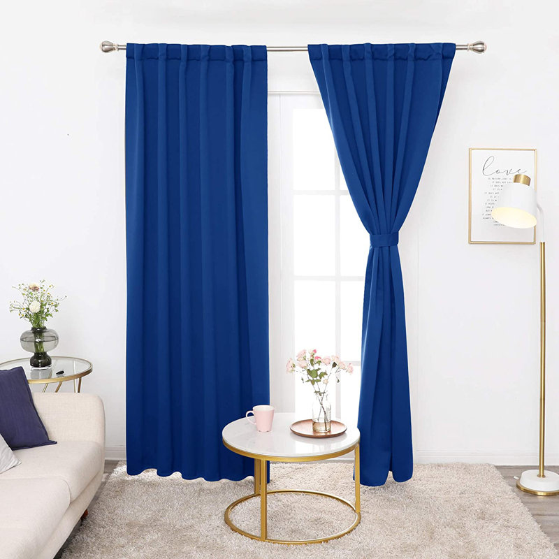 Darlington Room Darkening Curtain Pair, 52" W x 54" L, Grayish White