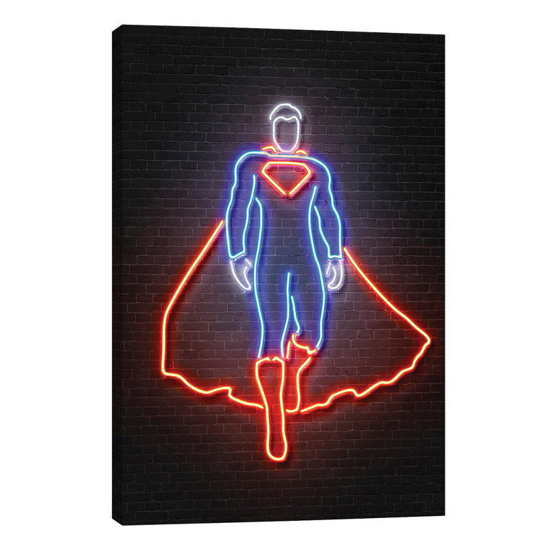 Superman - Wrapped Canvas Print, 152.5 cm H x 101.5 cm W