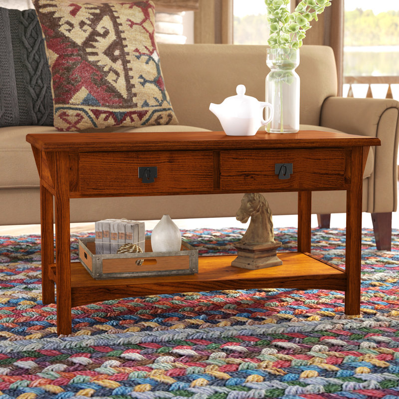 Mission Small Spaces Solid Wood Coffee Table, Russet