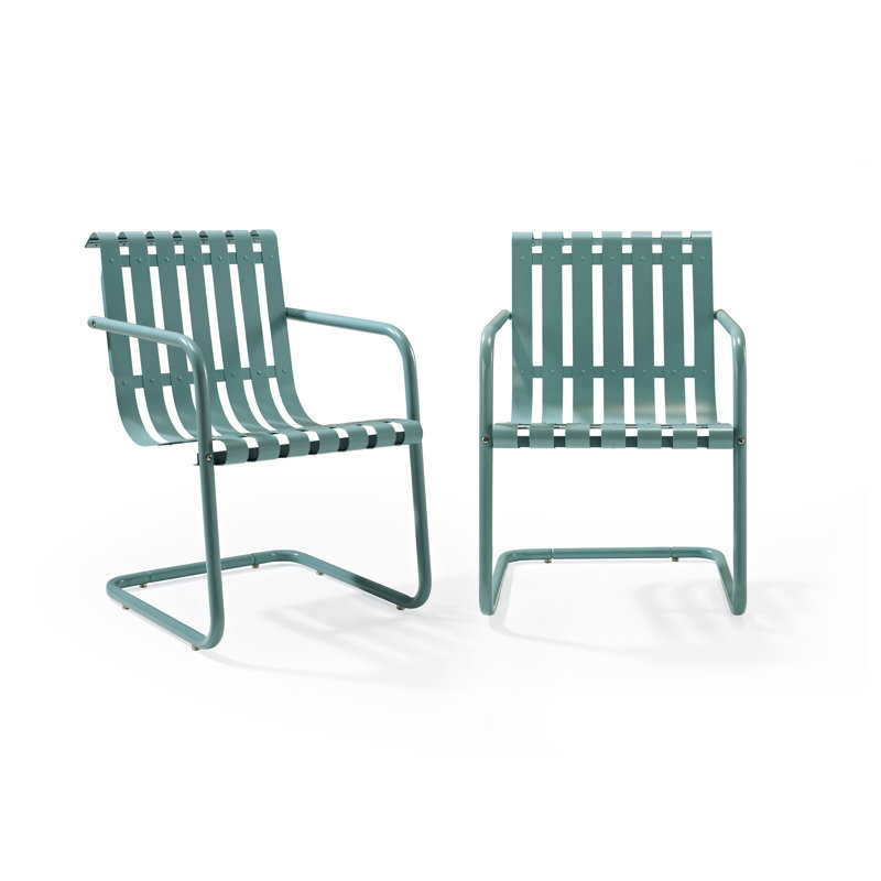 Chaise de patio Burley, Satin bleu pastel