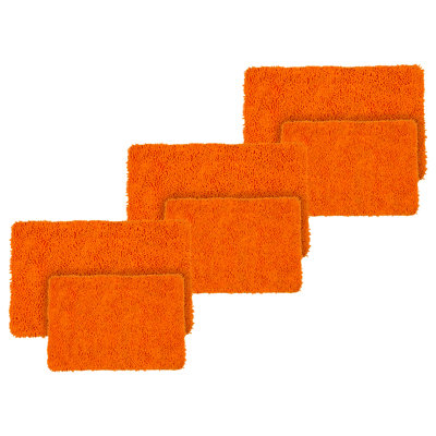 Tapis de salle de bain Plymouth - Ensemble de salle de bain en mousse viscoélastique 6 pièces avec dessus en chenille et base antidérapante - Tapis de bain lavables à la machine