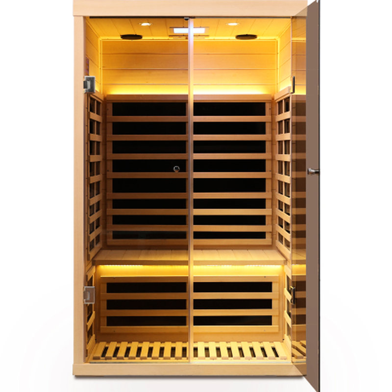 Pièce de la pruche de deux personnes à infrarouge lointain, à gauche et à l'avant, avec bande basse à ondes stables de 760 W, chauffage au cristal de carbone sans rayonnement, technologie de chauffage par tube en céramique, chauffage rapide de 15 à 15 minutes,