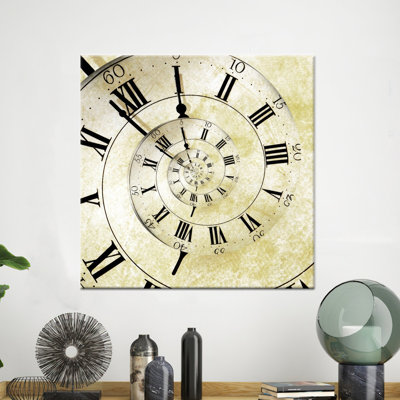 «Elegant Spiral Time Design»: art abstrait imprimé sur toile, toile tendue 1P