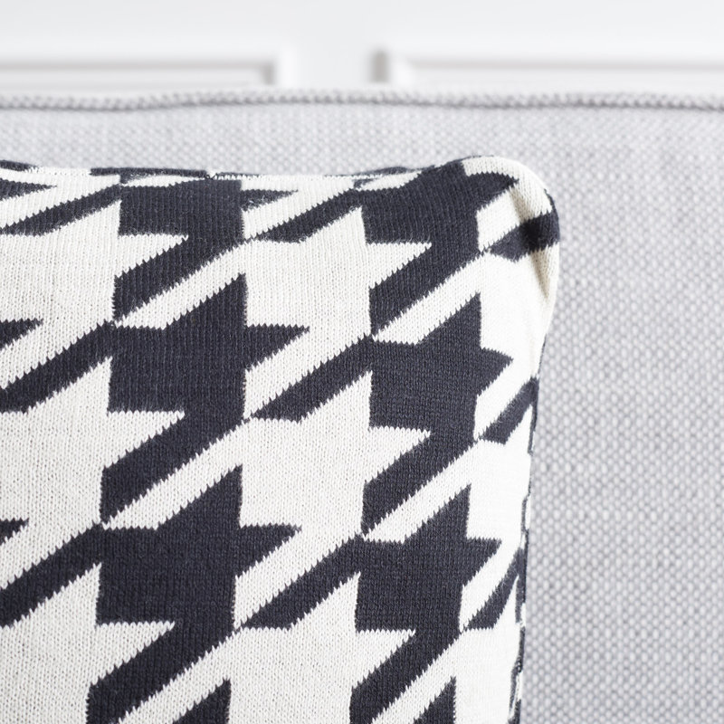 Houndstooth Reversible Throw Pillow