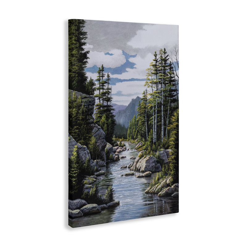 Alone In The Stream, toile par Bill Saunders, H 24 po x l 16 po