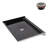 48 in. x 34 in. Alcove Acrylic Shower Base in Glossy Black With Center Drain, Drain Included-114639118