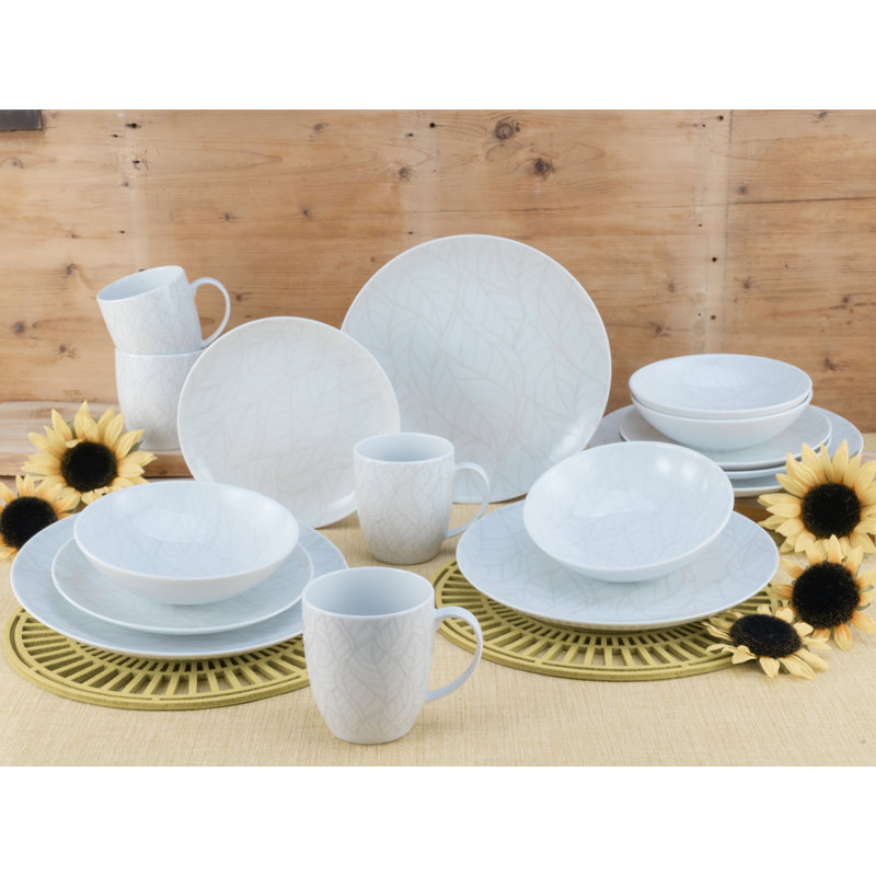 Blätter - Serie Home Piece Porcelain China Dinnerware Set - Service for 4