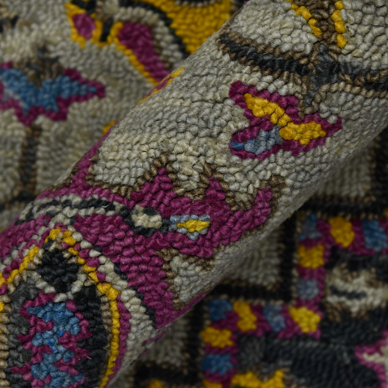 Tapis en laine touffeté à la main Shidler, Rectangle 2 pi x 3 pi