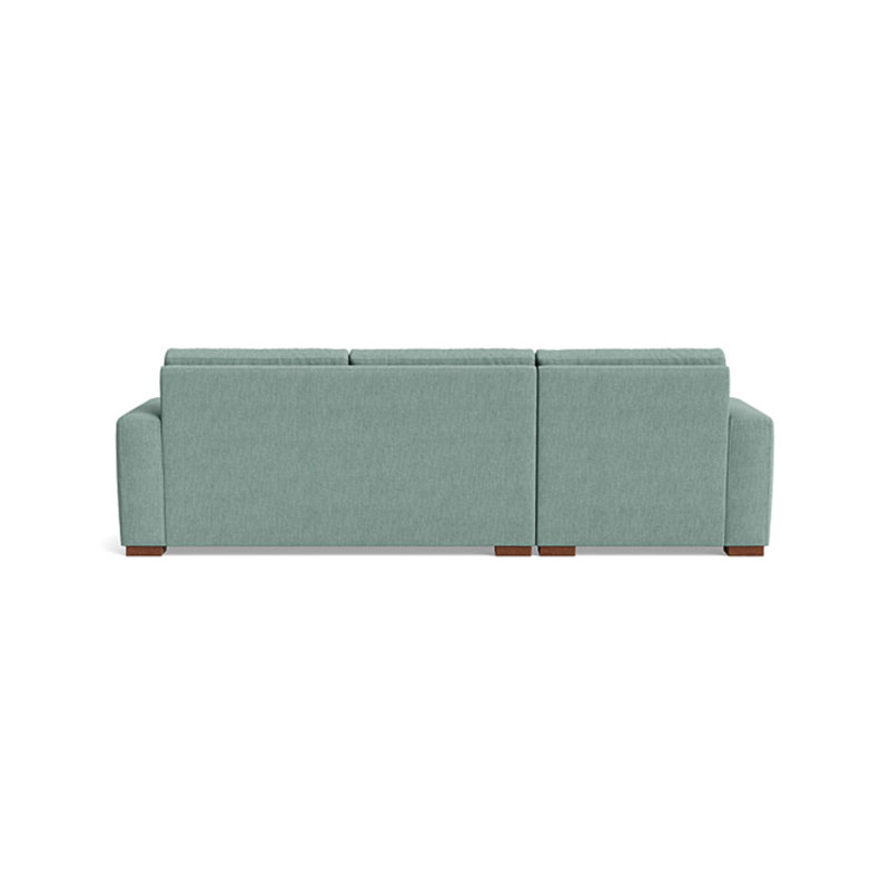 Couch Potato Chaise Sectional, Left Hand Facing, Performance Weave - Spa