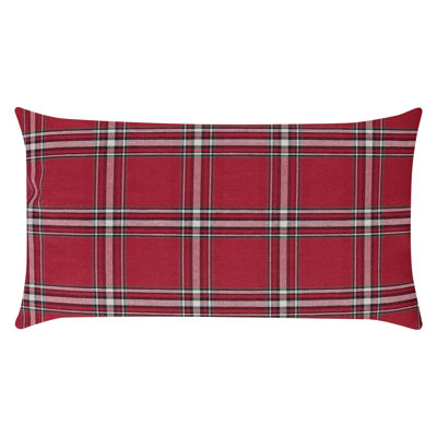 Housse de coussin lombaire à carreaux S&G Rouge Royal