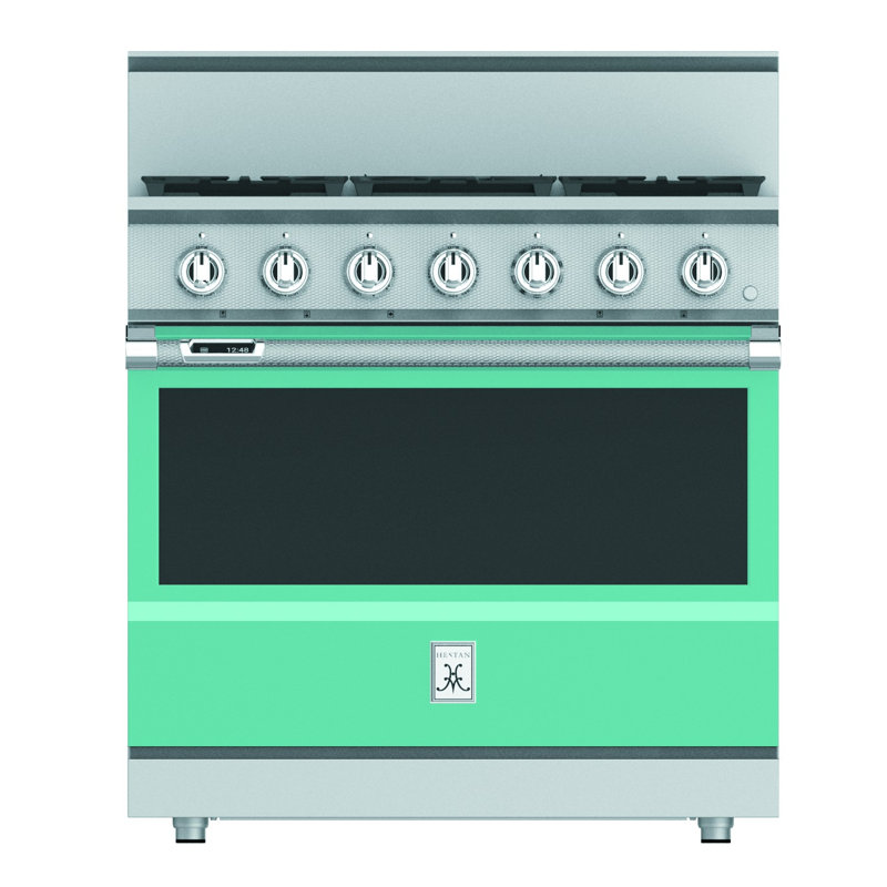 36" 5.8 cu. ft. Freestanding Dual Fuel, Blue, Natural Gas