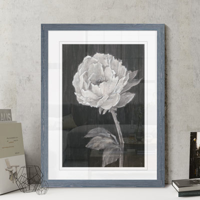 " Black and White Flowers II " by Paul Cezanne Acrylic Painting