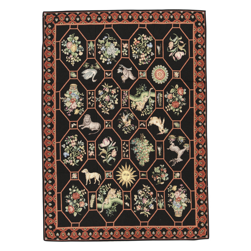 Hand-Knotted High-Quality Rust Area Rug
