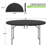 Plastic Round Folding Table, Portable Foldable Party Banquet Table for Camping Dining Outdoor Picnic-109048799-109048800