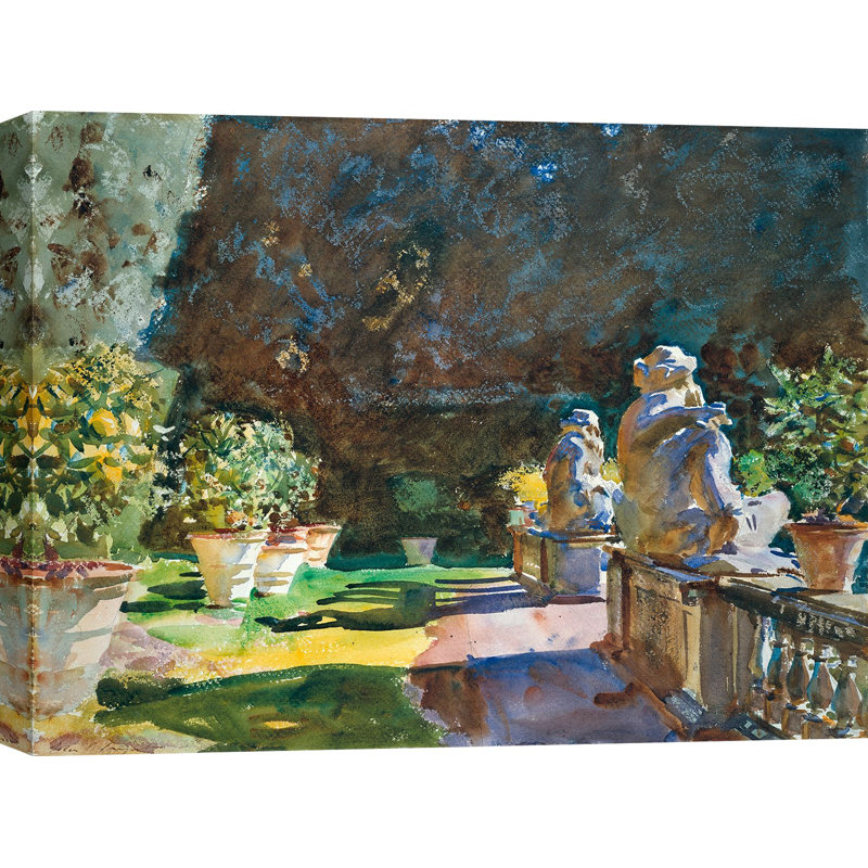 3AA6536 Villa Of Marlia, Lucca by John Singer Sargent - Wrapped Canvas Painting, 70cm H x 100cm W x 4cm D