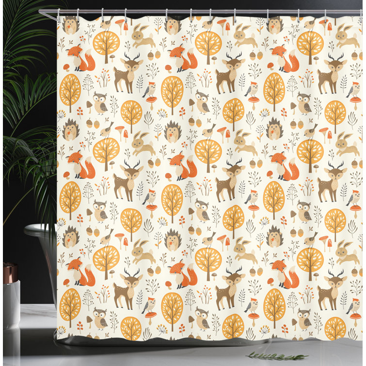 Zoomie Kids Helene Shower Curtain with Hooks Included | Wayfair