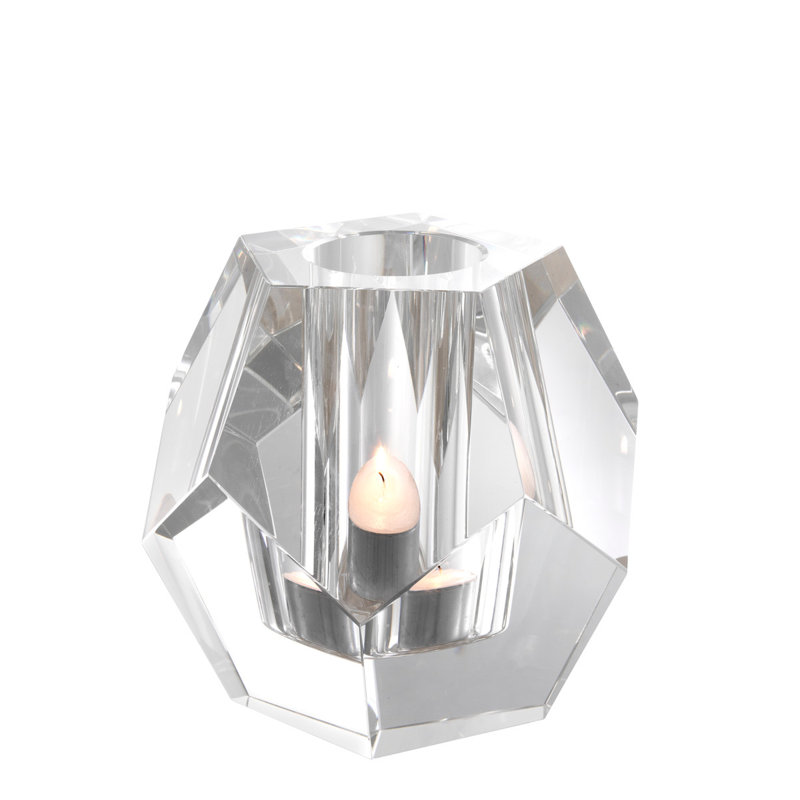 Elegant Crystal Glass Tealight Holder 6" Dimension