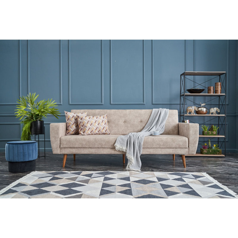 Trumbull 3 Seater Sleeper, Cream