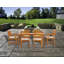 Outdoor 7 - Piece Teak Dining Set with Cushions
