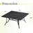 59.1" Square Patio Dining Table With Umbrella Hole-908339430