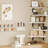 Set Of 5 White Floating Corner Shelves – Rustic Wall-Mounted Wood Shelves For Bathroom, Kitchen & Living Room