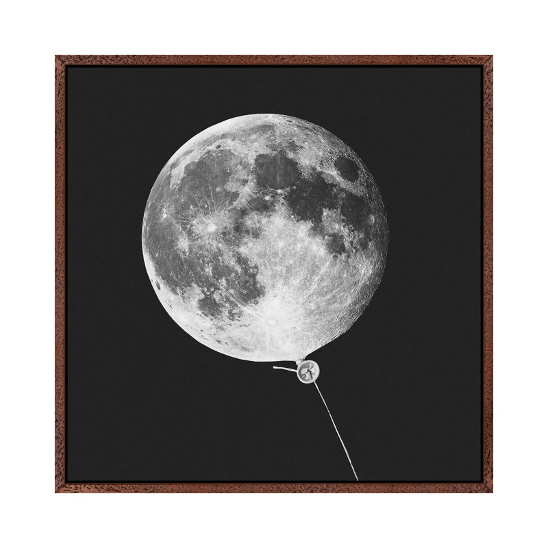 Moonballoon 1 Piece Wall Art on Canvas, 93.98 cm H x 93.98 cm W, Classic Wood Framed