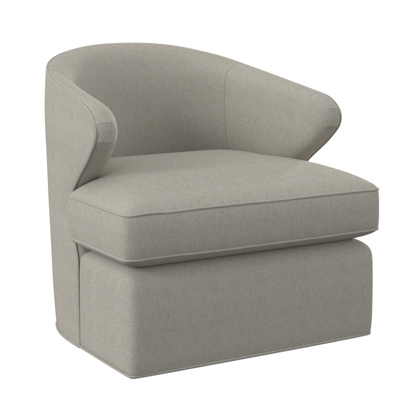 Scoop Swivel Barrel Chair, Libby Linen
